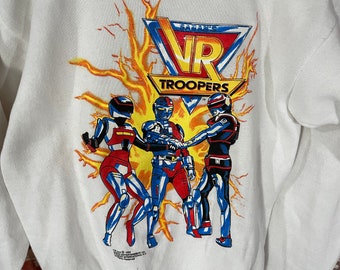 T-shirt Vintage Power Rangers 1994 – Noir – Taille M – Fabriqué Aux USA – Saban
