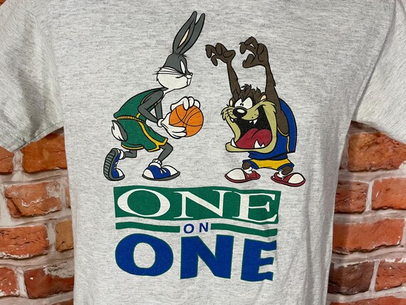 Vintage 90s Bugs Bunny Taz T-shirt - One on One, Size S - Etsy