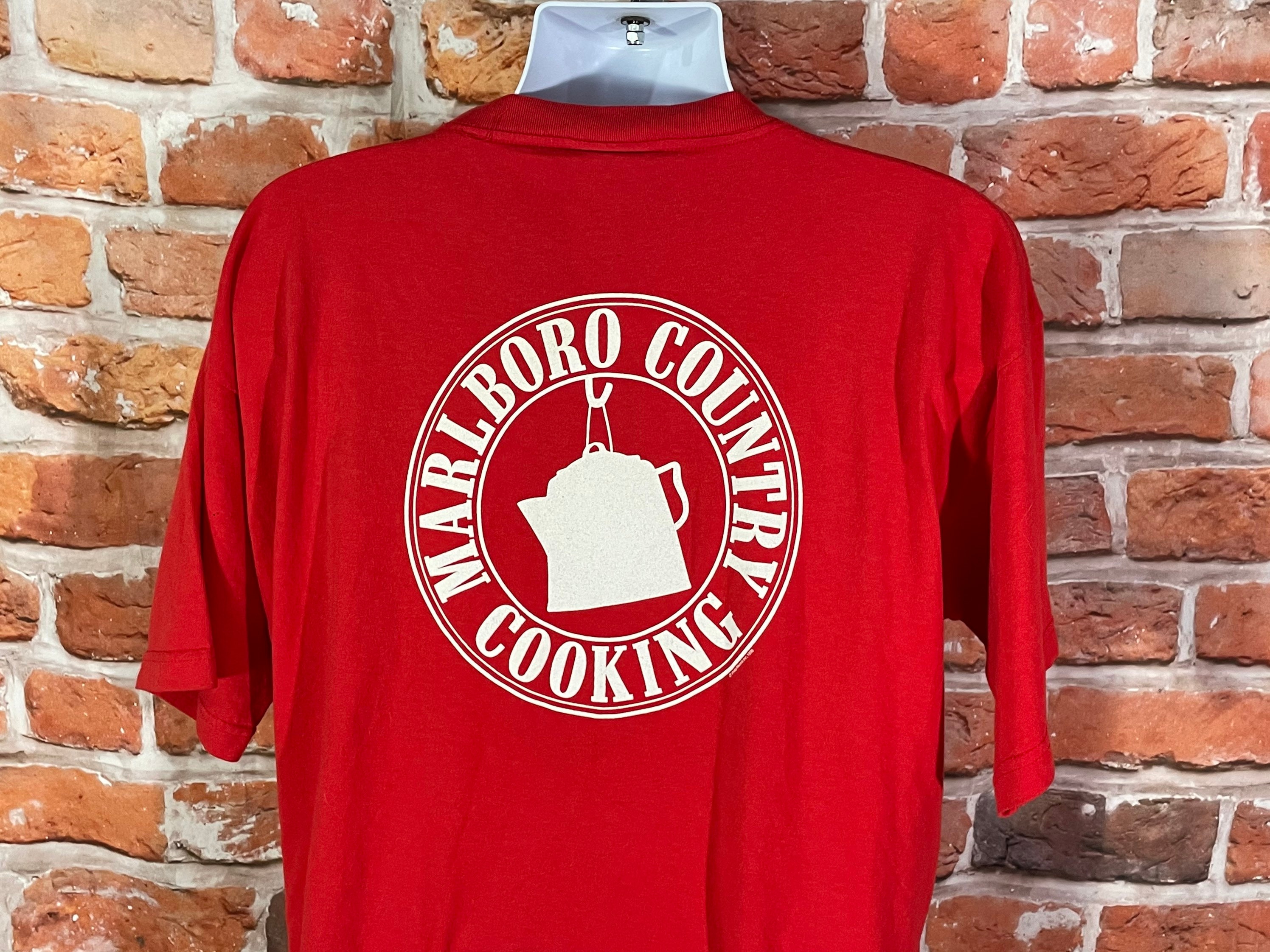Vintage 90s Marlboro Country Cooking Pocket Tee - Fits XL
