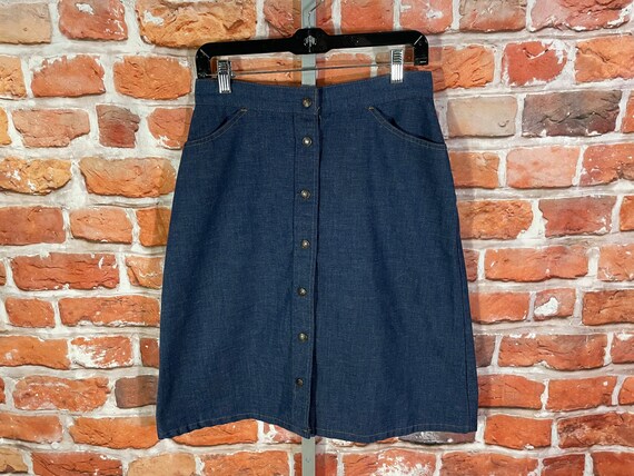 Vintage 60s 70s Levis Denim Button Down Deni Jean Skirt Sz S - Etsy