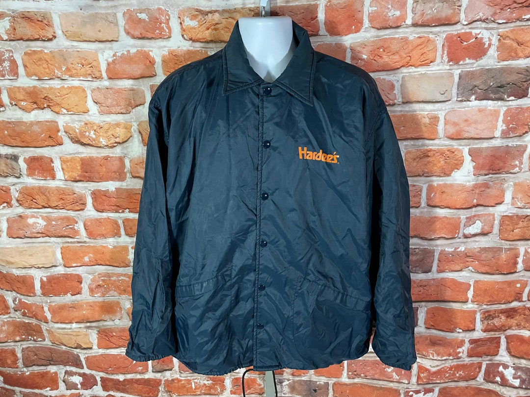 Vintage 80s Hardees Windbreaker Jacket Sz XL Fast Food Burger Grunge Emo Stoner - Etsy Vintage 80s Hardees Windbreaker Jacket Sz XL Fast Food Burger Grunge Emo Stoner - Etsy