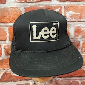 Vintage Lee Jeans Mesh Trucker Snapback Hat 80s 90s Promo Grunge