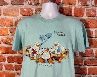 vintage 80s Daytona Beach seagulls shirt fits M single stitched tee