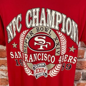 vintage San Francisco 49ers 1989 NFC Champions shirt fits M super bowl 80s tee