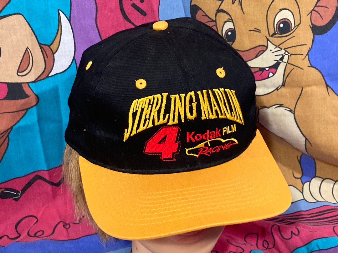 Kodak Racing Cap Vintage 90s Sterling Marlin Kodak Racing Snapback Hat - Nascar Racing ...