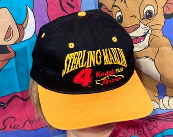 vintage 90s Sterling Marlin Kodak Racing snapback hat - nascar racing cap