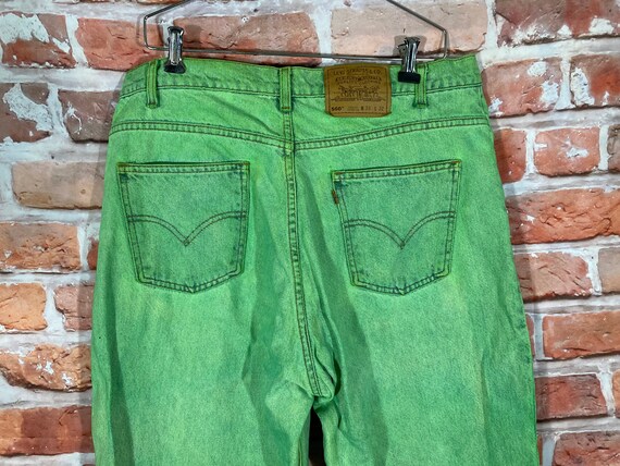 Custom Neon Green Dyed Levis 560 Orange 
