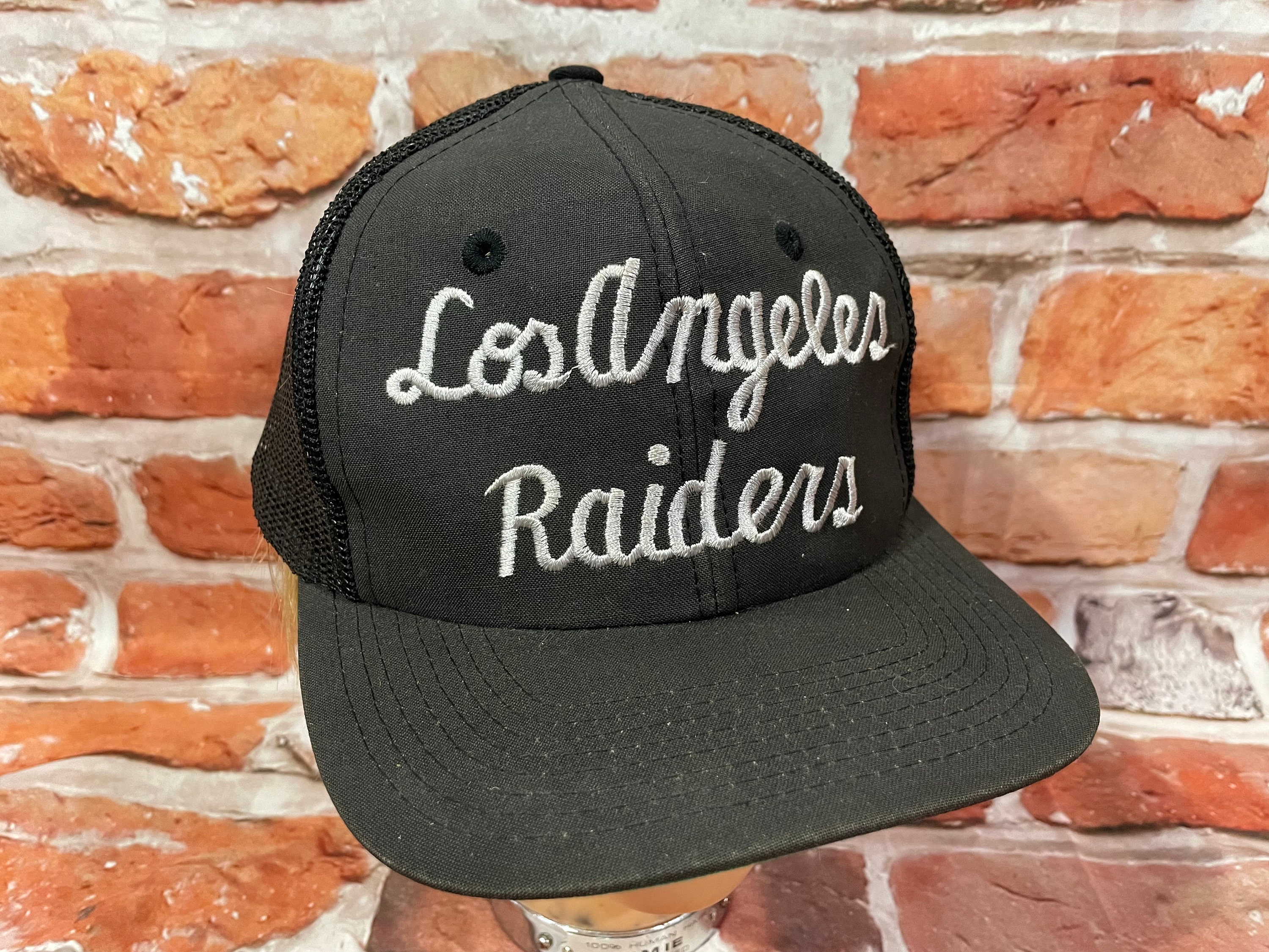 Vintage Los Angeles Raiders Script Mesh Hat by Starter Eastport - Rare La Grunge Trucker 80s Cap
