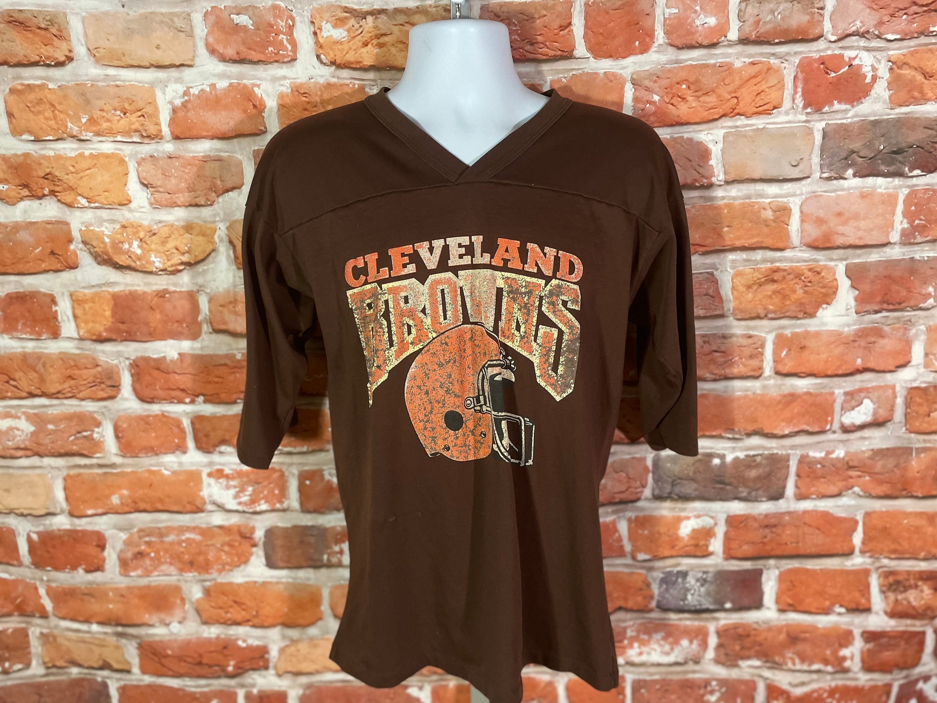 Distressed 80s Cleveland Browns Jersey Shirt Fits M/L Soft 