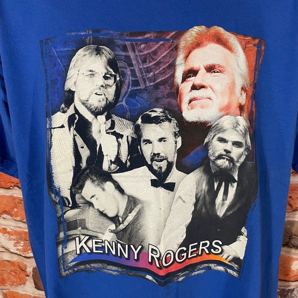 vintage Kenny Rogers Through The Years shirt - sz XL - y2k tee