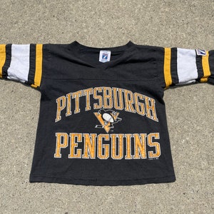 Pittsburgh Penguins Jersey Style Hoodie Sz Youth Lrg Reebok Face