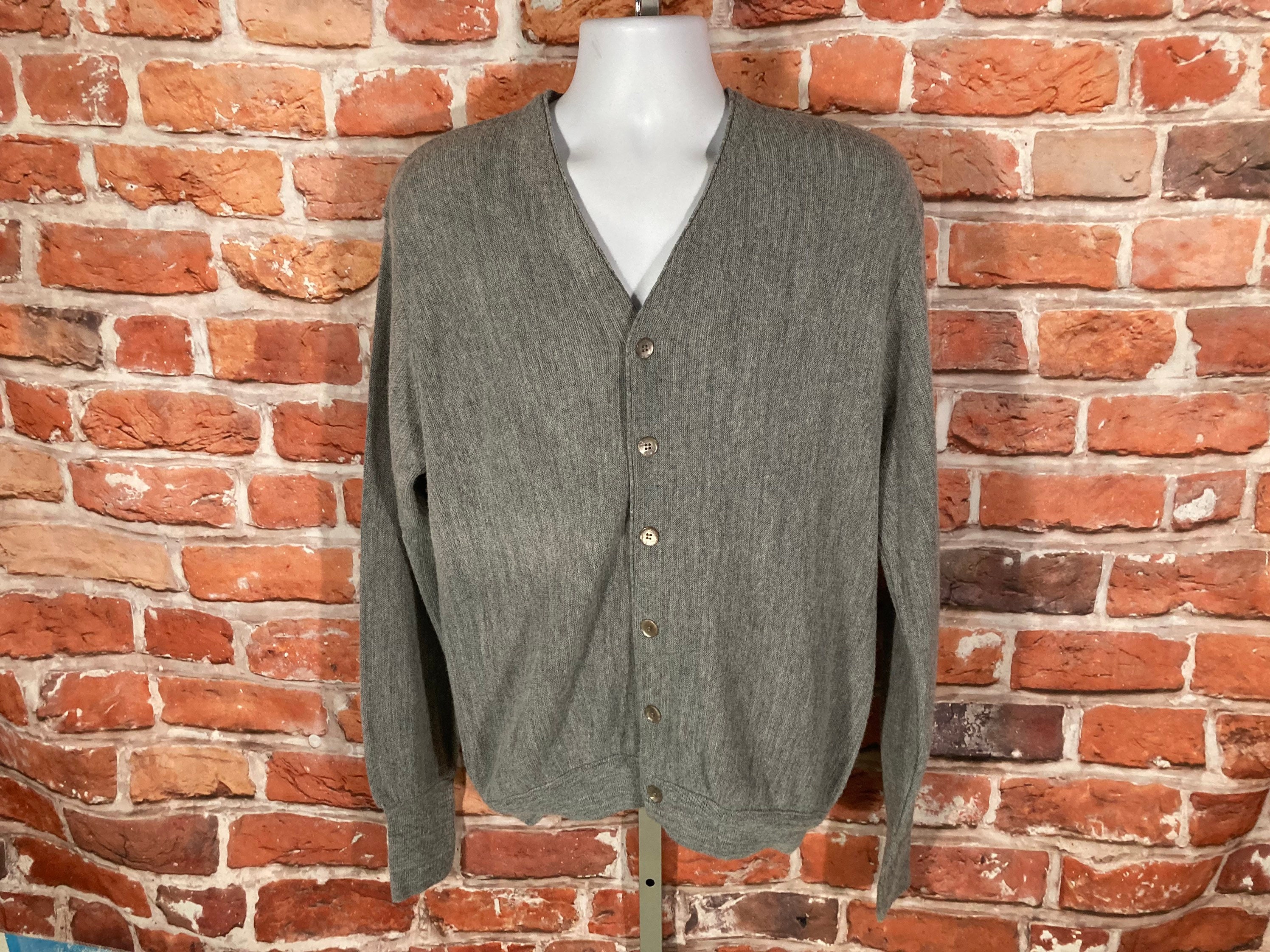 Vintage Lord Jeff Red Cardigan Sweater JEFFLINKS Acrylic