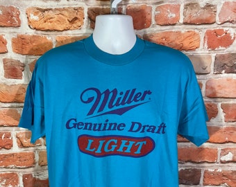 vintage 90s Miller Genuine Draft Light promo shirt - sz XL single stitched tee - NOS beer grunge tee
