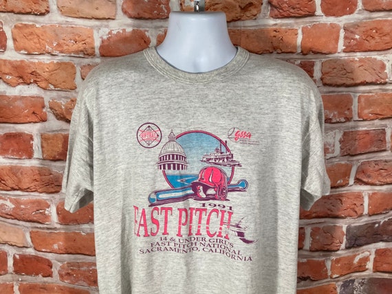 vintage 1991 Girls Fast Pitch Baseball Sacramento… - image 4