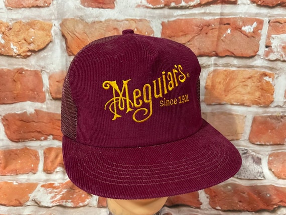 Vintage Meguiar's Corduroy Mesh Trucker Snapback Hat - 80s