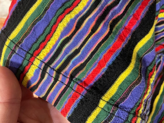 vintage 90s Tundra coogi style textured colorful … - image 2