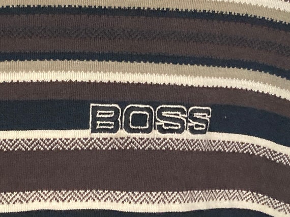 Vintage 90s Hugo Boss Striped Long Sleeve Shirt - Skater Indie 