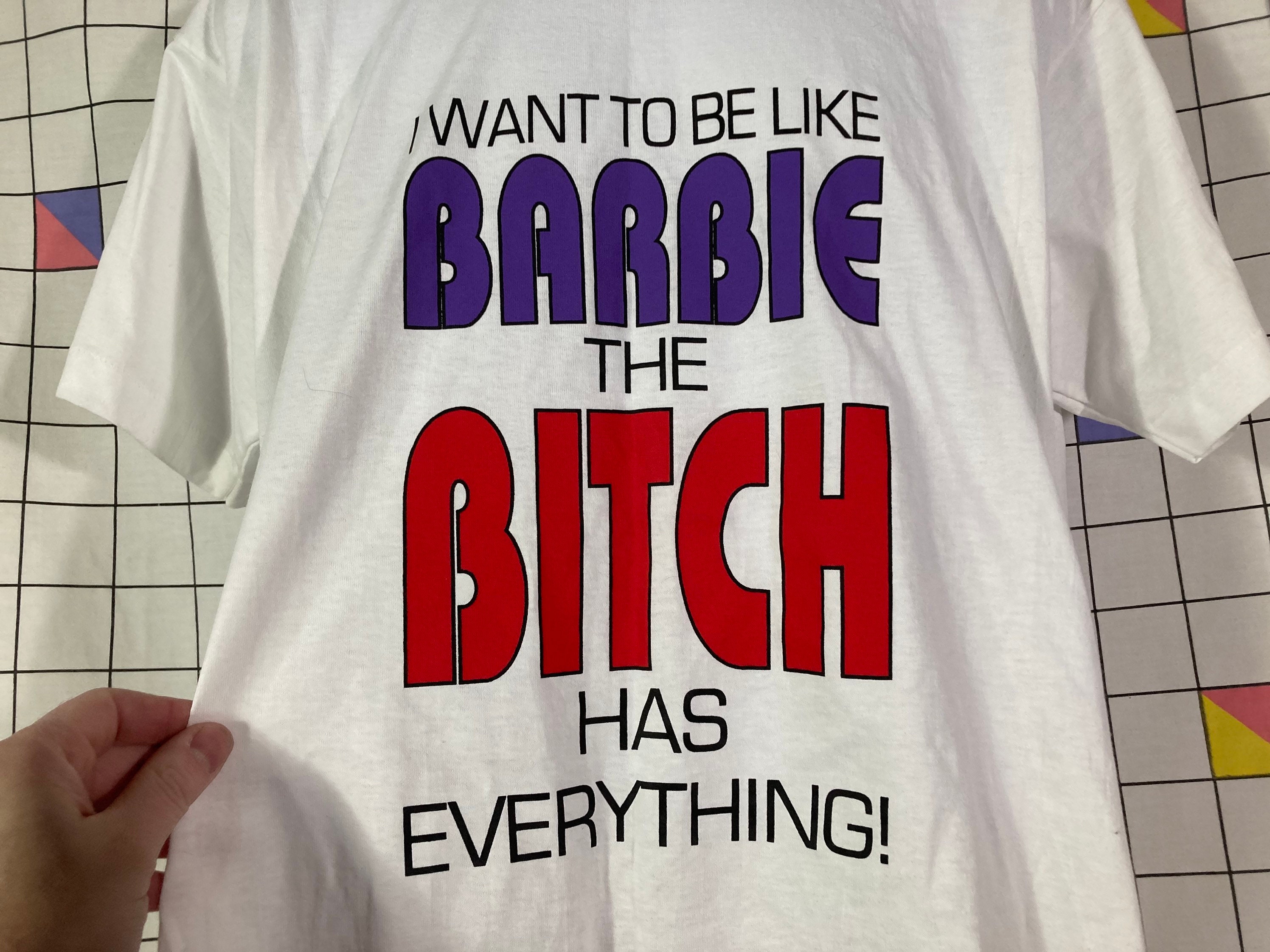 Funny Vintage I Want to Be Like Barbie 