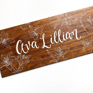 Hand Painted Sign, Name Sign, Wooden Sign
