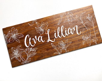Hand Painted Sign, Name Sign, Wooden Sign