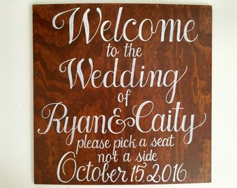 Custom Wedding Signs, Wedding Signage, Wooden Wedding Sign, Wedding Decor