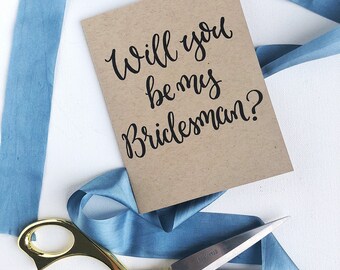 Will You Be My Bridesman?, Printable Bridesman Girl Card, Bridesman Gift, Bridal Party, Printable Greeting Card, Male Bridesmaid Card