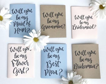 Printable Wedding Party Card Set, Wedding Party Gifts, Wedding Party, Printable Greeting Card, Will You Be In My Wedding Party?