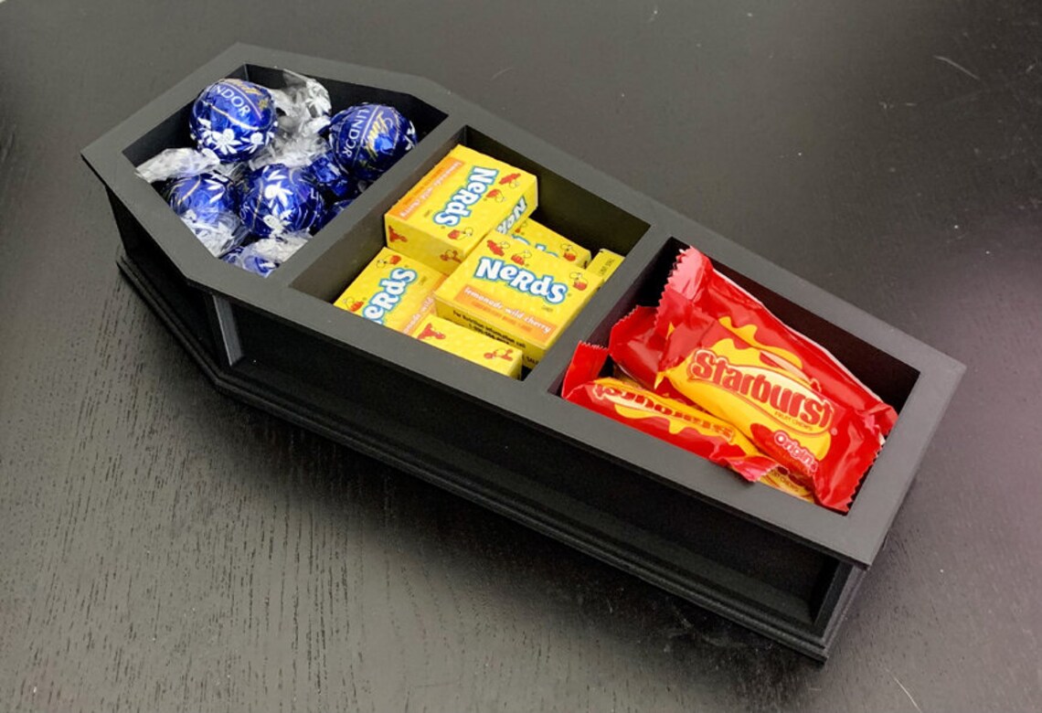 Large Coffin Shelf Bowl Candy Dish Desk Organizer Etsy