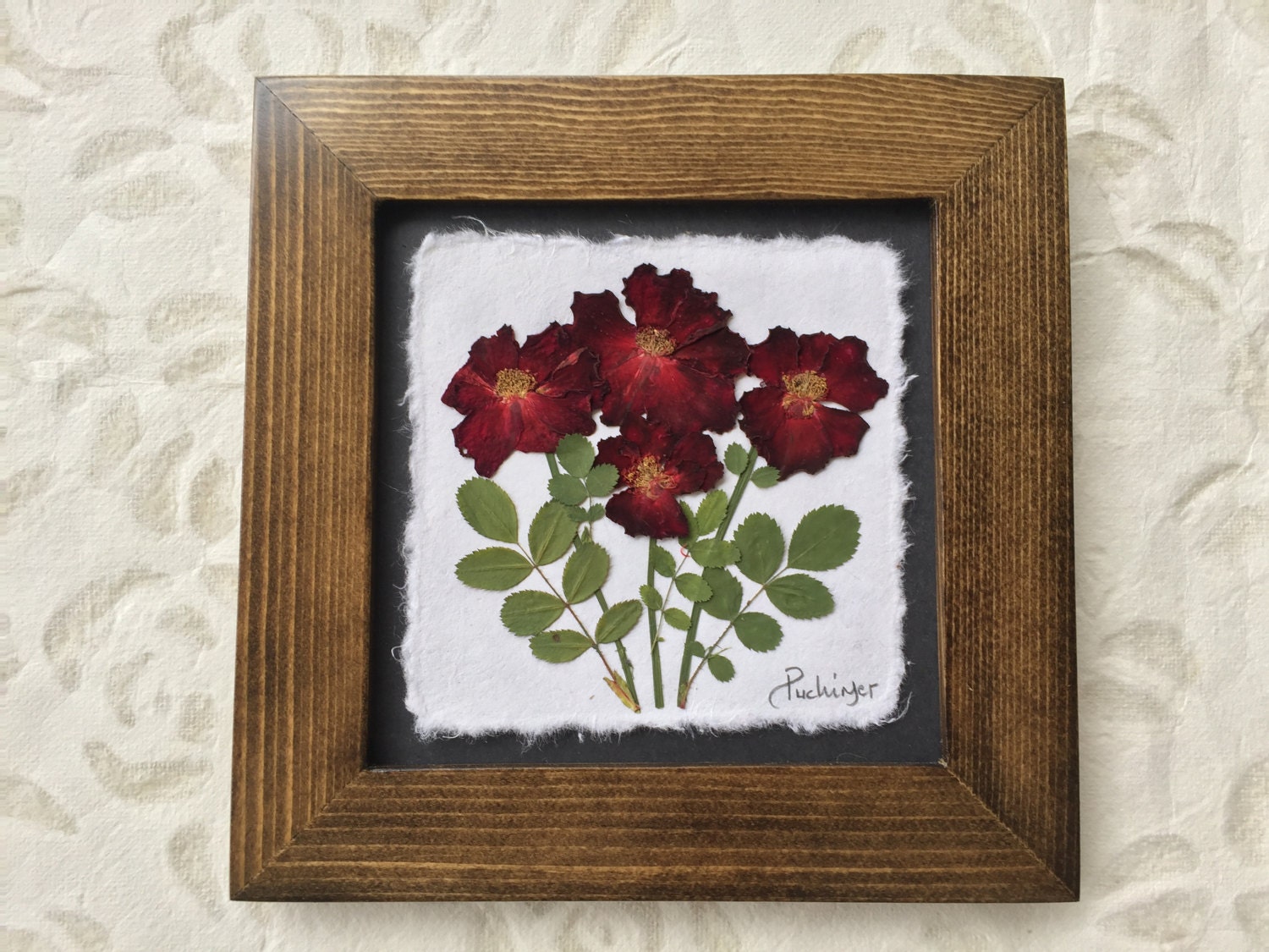 Real Pressed Red Rose Framed Picture Artwork Valentines Gift - Etsy