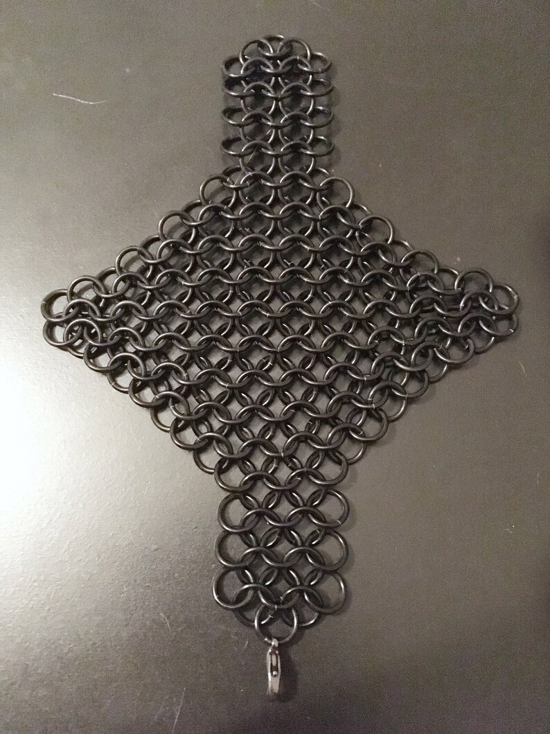 5.6 Wide Black Chainmail Metal Bracer Cuff Arm Guard Etsy
