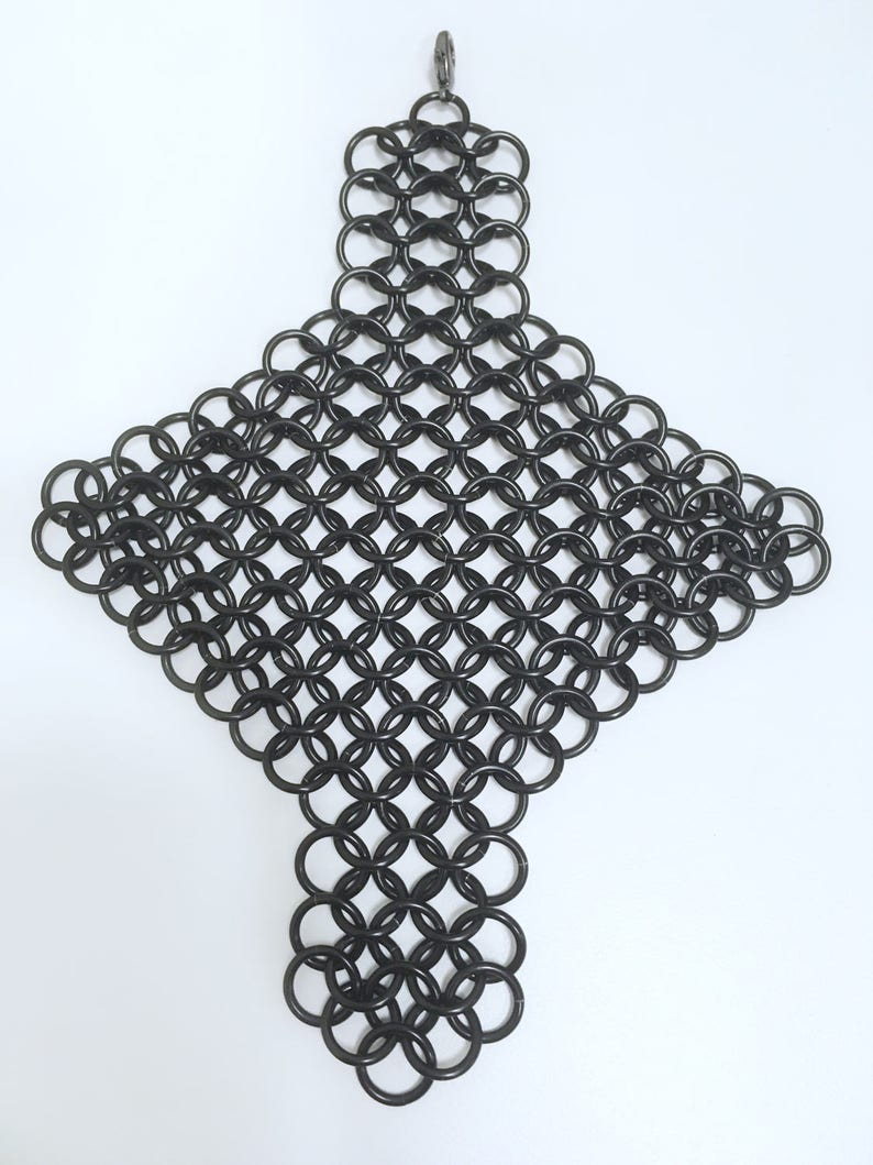 5.6 Wide Black Chainmail Metal Bracer Cuff Arm Guard Etsy