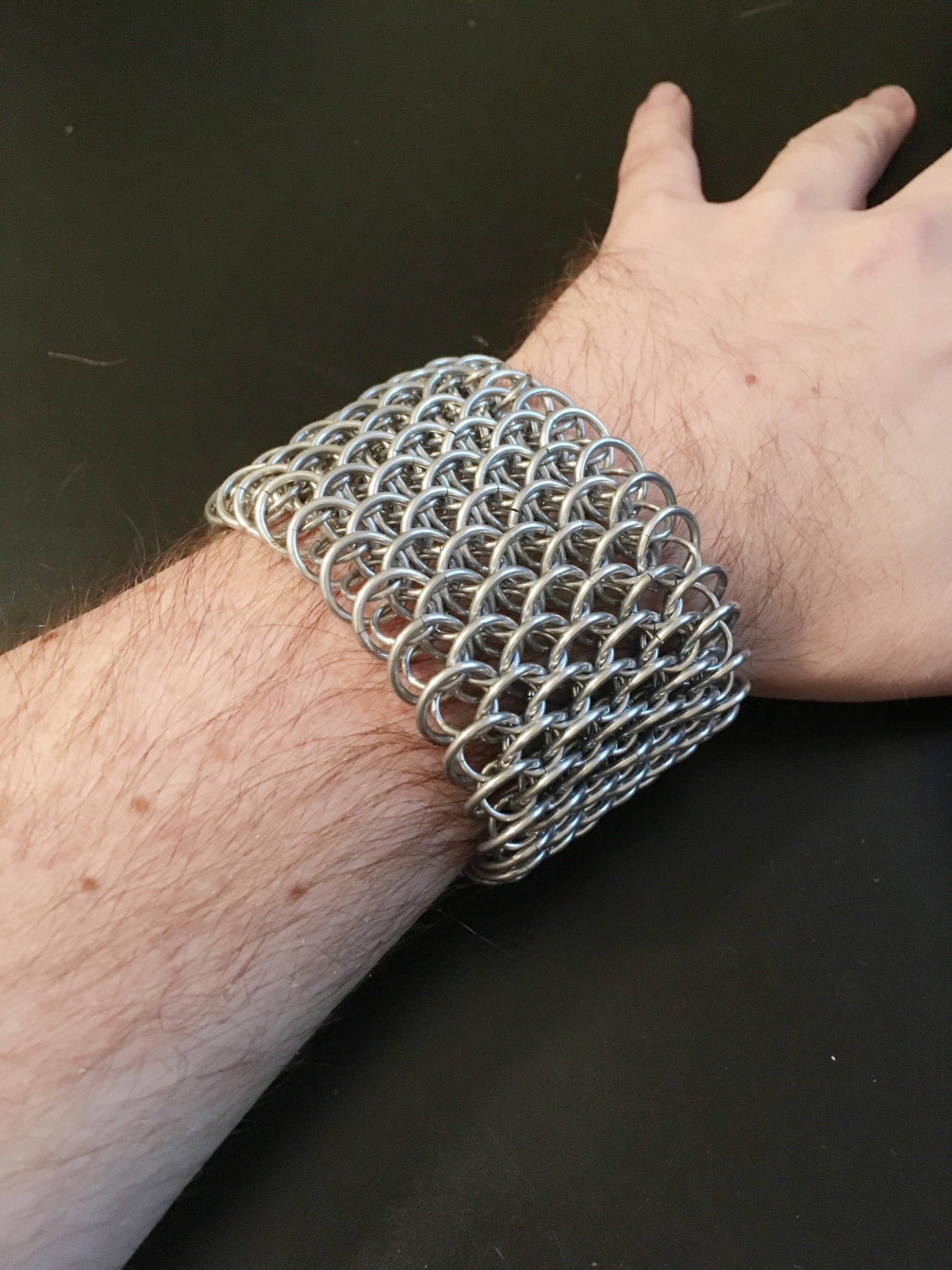 2 Dragonscale Chainmail Bracelet / Cuff Chainmaille Etsy