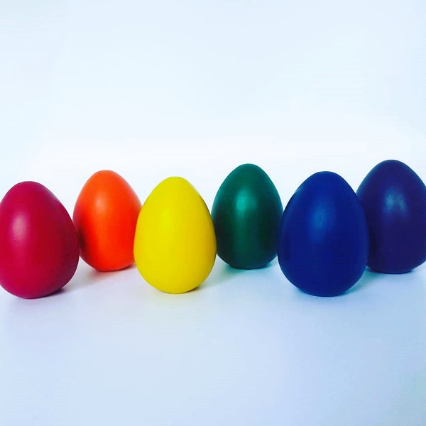 Egg Crayons - Palm-Grip Crayons - Set of 6