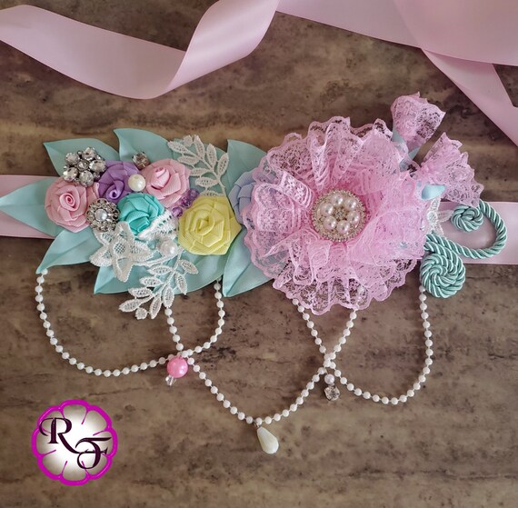 baby shower flower belt