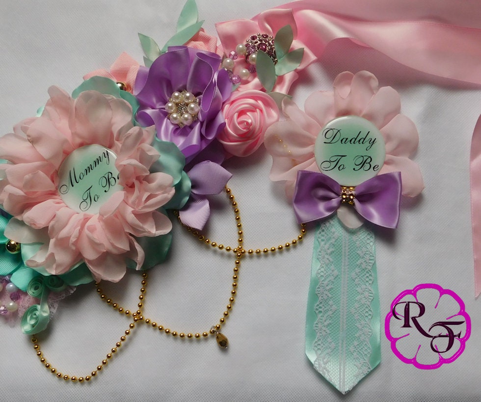 Maternity sash belt belly sash for baby girl Daddy to be pin Etsy