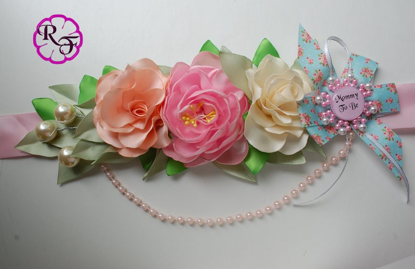 Floral Baby Shower Sash Maternity Sash Girl Pink Belly Belt Etsy Floral Baby Shower Sash Maternity Sash Girl Pink Belly Belt Etsy