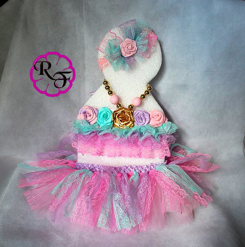 One year old outfit tutu set aqua lavender pink gold/ girl Etsy