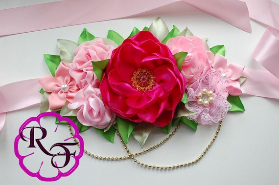 baby shower flower belt