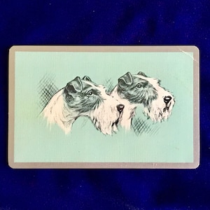 Cartes à jouer Art Fox Terrier des années 40