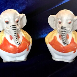 Boy and Girl Elephant Salt & Pepper Shakers Vintage Japan Ceramics - Ruby  Lane