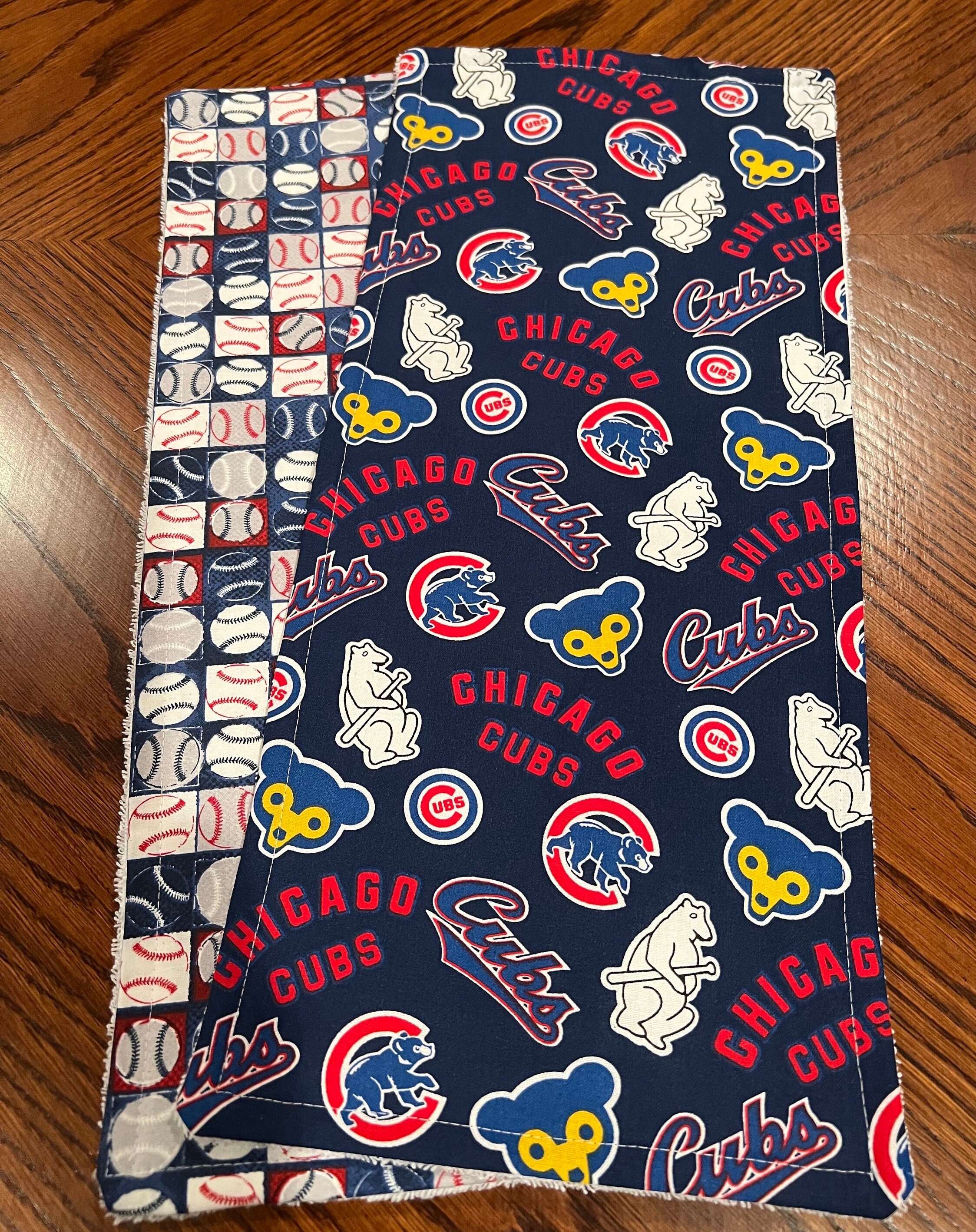 Chicago Cubs Baseball Burp Cloth Set Etsy
