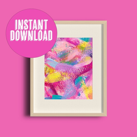 Printable Painting for Girly Wall Art Downloadable Art Etsy
