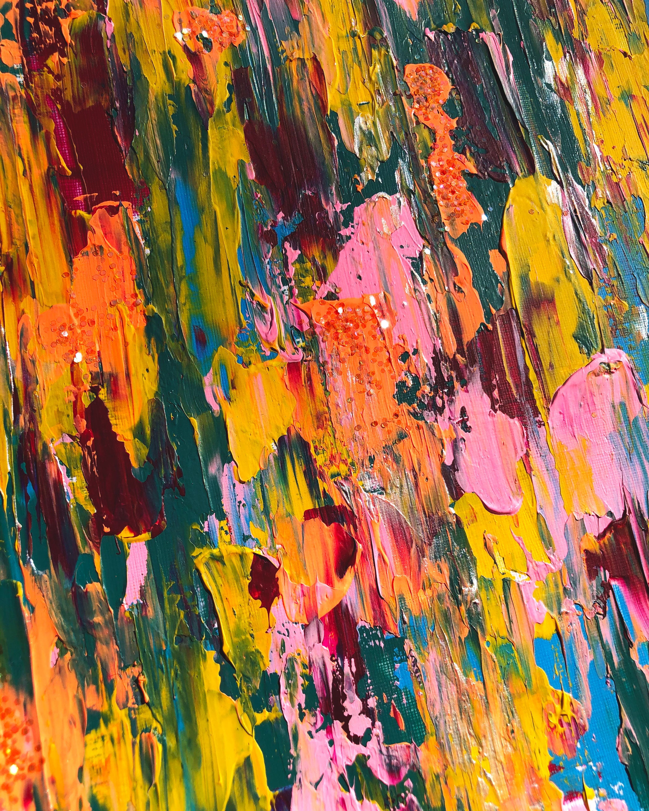 Bold Abstract Textured Painting on Paper 11x14 Etsy UK