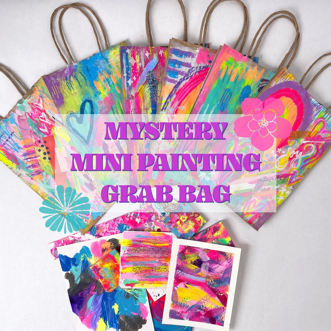 Handpainted Mini Art Surprise Box Mystery Grab Bag of Tiny Etsy