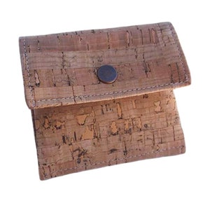 Sac à monnaie pour hommes, petit sac à main de poche pour hommes, porte-monnaie mince en liège, porte-monnaie unisexe, cadeaux durables végétaliens