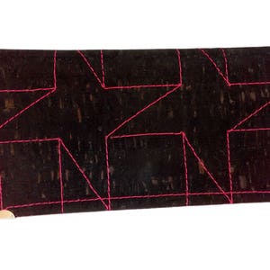 Monedero grande vegano, billetera de viaje negro para las mujeres, organizador de la cartera del corcho para la mujer, regalos ecológicos