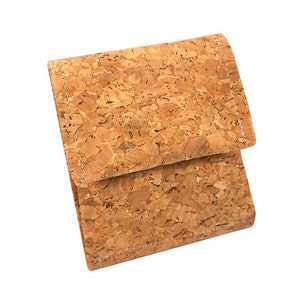 Sac à main cork pocket pour hommes, vegan slim coin purses, non cuir petit sac à main, petit sac vegan pour lui