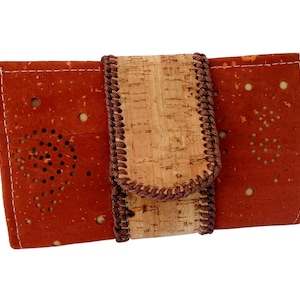 Cartera de corcho para mujer, Cartera vegana RFID triple, Ideas de regalos para mujeres, Regalo vegano