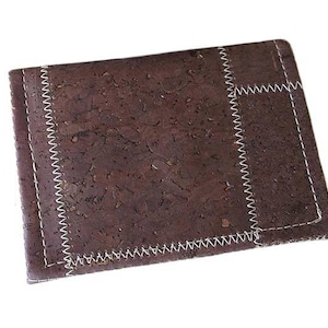 Monedero de corcho de los hombres monedero marrón para los hombres Monederos veganos regalo ecológico para los hombres