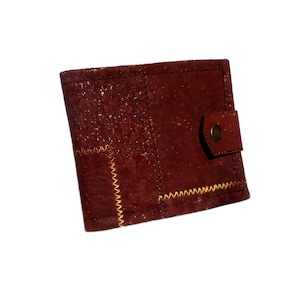 Cartera de corcho para hombre Cartera vegana para hombre Cartera de corcho plegable Cartera de corcho azul Regalo ecológico para hombre